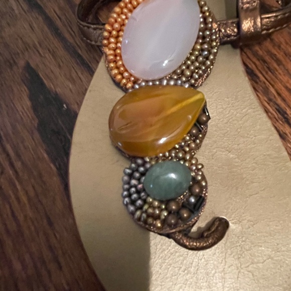 Beautiful Bo’em sandals with jewels and beading - Picture 10 of 12